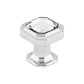 TOP KNOBS TK390PC Crystal Emerald 1 1/8" Length Square Knob - Polished Chrome