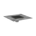 HANSGROHE 56136801 RainDrain Brilliance Point Drain Set 6"x 6" Trim with Height Adjustable Frame and Rough - Brushed Stainless Steel