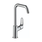 HANSGROHE 31609001 Focus Single-Hole Faucet 240 with Swivel Spout and Pop-Up Drain, 1.2 GPM - Chrome