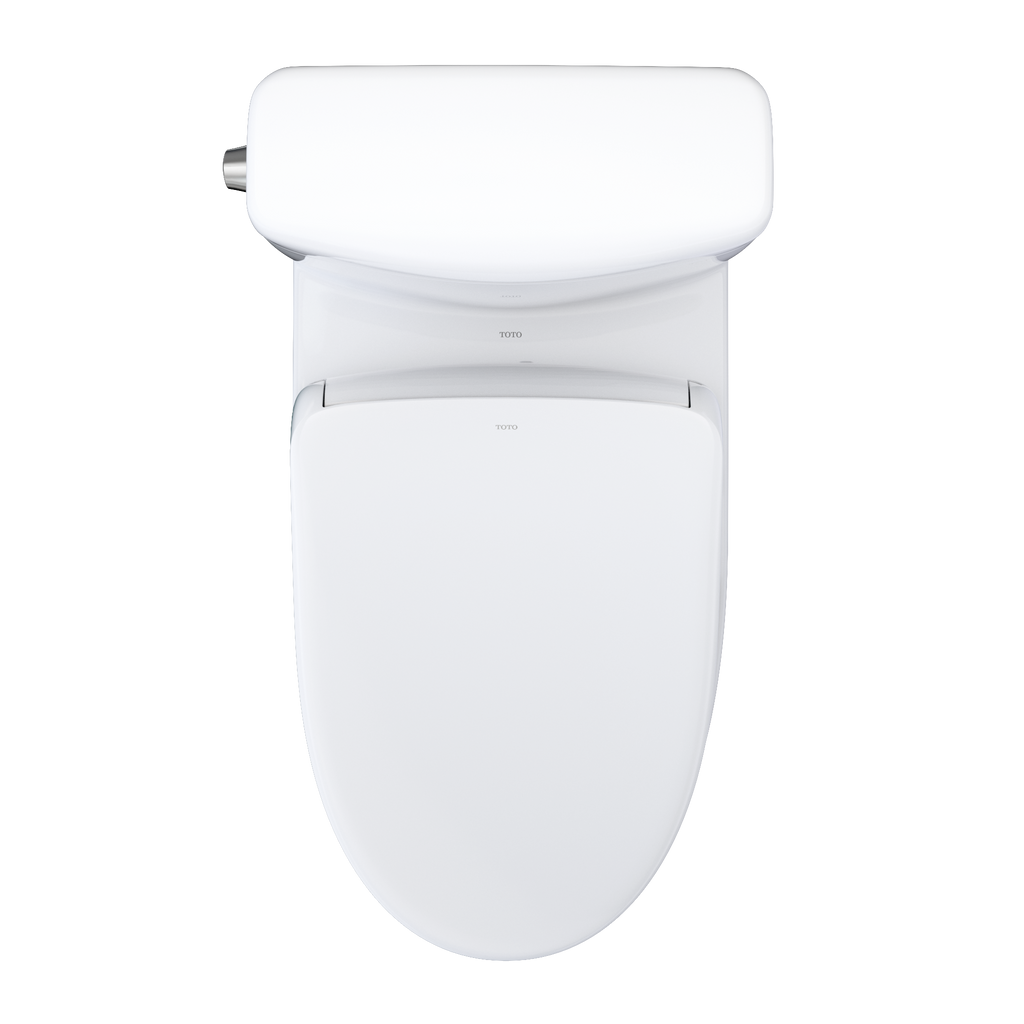 TOTO MW4364726CEMFGN#01 Washlet+ Aquia Iv Cube Two-Piece Elongated Dual Flush 1.28 And 0.9 Gpf Toilet With S7 Contemporary Bidet Seat - Cotton White