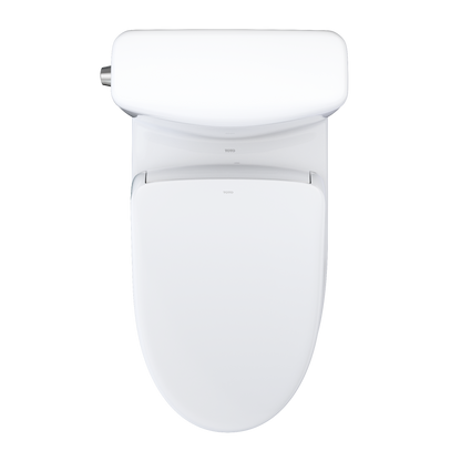 TOTO MW4364726CEMFGN#01 Washlet+ Aquia Iv Cube Two-Piece Elongated Dual Flush 1.28 And 0.9 Gpf Toilet With S7 Contemporary Bidet Seat - Cotton White