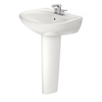 TOTO LPT241.4G#11 Supreme Oval Basin Pedestal Bathroom Sink With Cefiontect For 4 Inch Center Faucets - Colonial White
