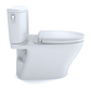 TOTO MS442124CEFG#01 Nexus Two-Piece Elongated 1.28 GPF Universal Height Toilet with CEFIONTECT and SS124 SoftClose Seat , Cotton White