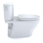 TOTO MS442124CEFG#01 Nexus Two-Piece Elongated 1.28 Gpf Universal Height Toilet With Cefiontect And Ss124 Softclose Seat - Cotton White