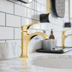 HANSGROHE 04810250 Locarno Single-Hole Faucet 110 with Pop-Up Drain, 1.2 GPM - Brushed Gold Optic