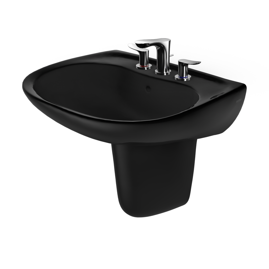 TOTO LHT242.8#51 Prominence Oval Wall-Mount Bathroom Sink And Shroud For 8 Inch Center Faucets - Ebony