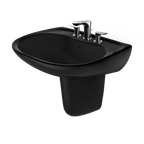 TOTO LHT242.8#51 Prominence Oval Wall-Mount Bathroom Sink And Shroud For 8 Inch Center Faucets - Ebony