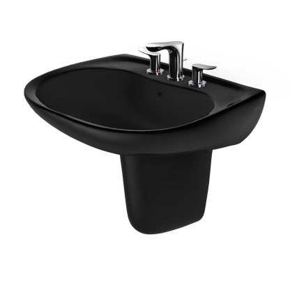 TOTO LHT242.8#51 Prominence Oval Wall-Mount Bathroom Sink And Shroud For 8 Inch Center Faucets - Ebony