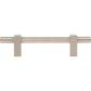 JEFFREY ALEXANDER 598-96SN Larkin Knurled Center 96 mm Center-to-Center Bar Pull - Satin Nickel