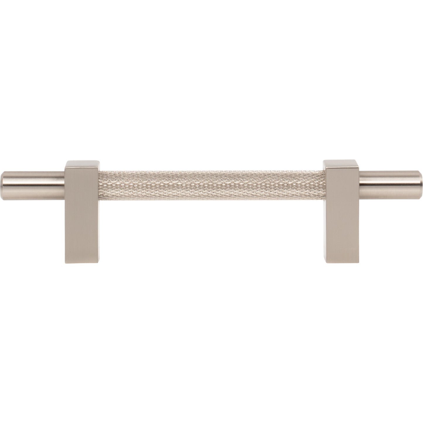 JEFFREY ALEXANDER 598-96SN Larkin Knurled Center 96 mm Center-to-Center Bar Pull - Satin Nickel