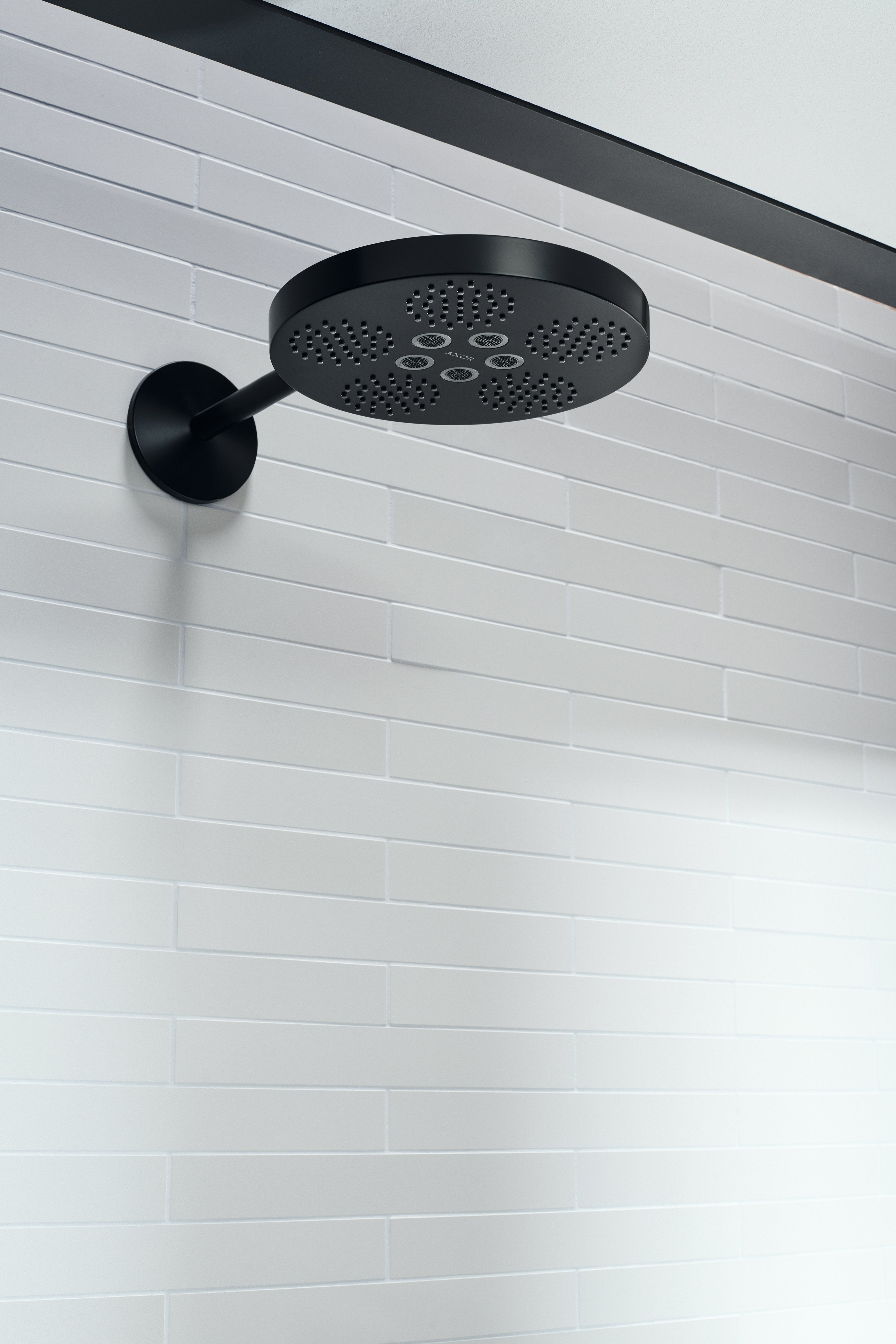 AXOR 48481671 ONE Showerhead 280 2-Jet with Showerarm Trim, 2.5 GPM - Matte Black