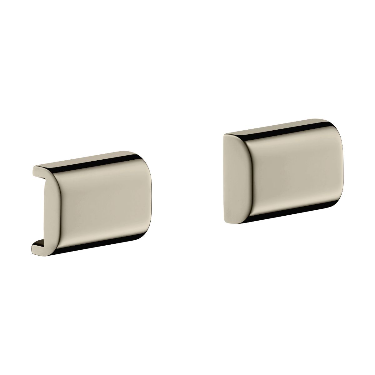AXOR 42871830 Universal SoftSquare Cover for rail (2 pieces) - Polished Nickel
