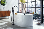 AXOR 48441671 ONE Freestanding Tub Filler Trim with 1.75 GPM Handshower - Matte Black