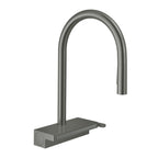 HANSGROHE 73837341 Aquno Select HighArc Kitchen Faucet, 3-Spray Pull-Down, 1.75 GPM - Brushed Black Chrome