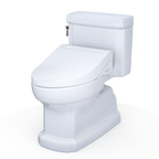 TOTO MW9743084CEFG#01 Washlet+ Eco Guinevere Elongated 1.28 Gpf Universal Height Toilet With C5 Bidet Seat - Cotton White