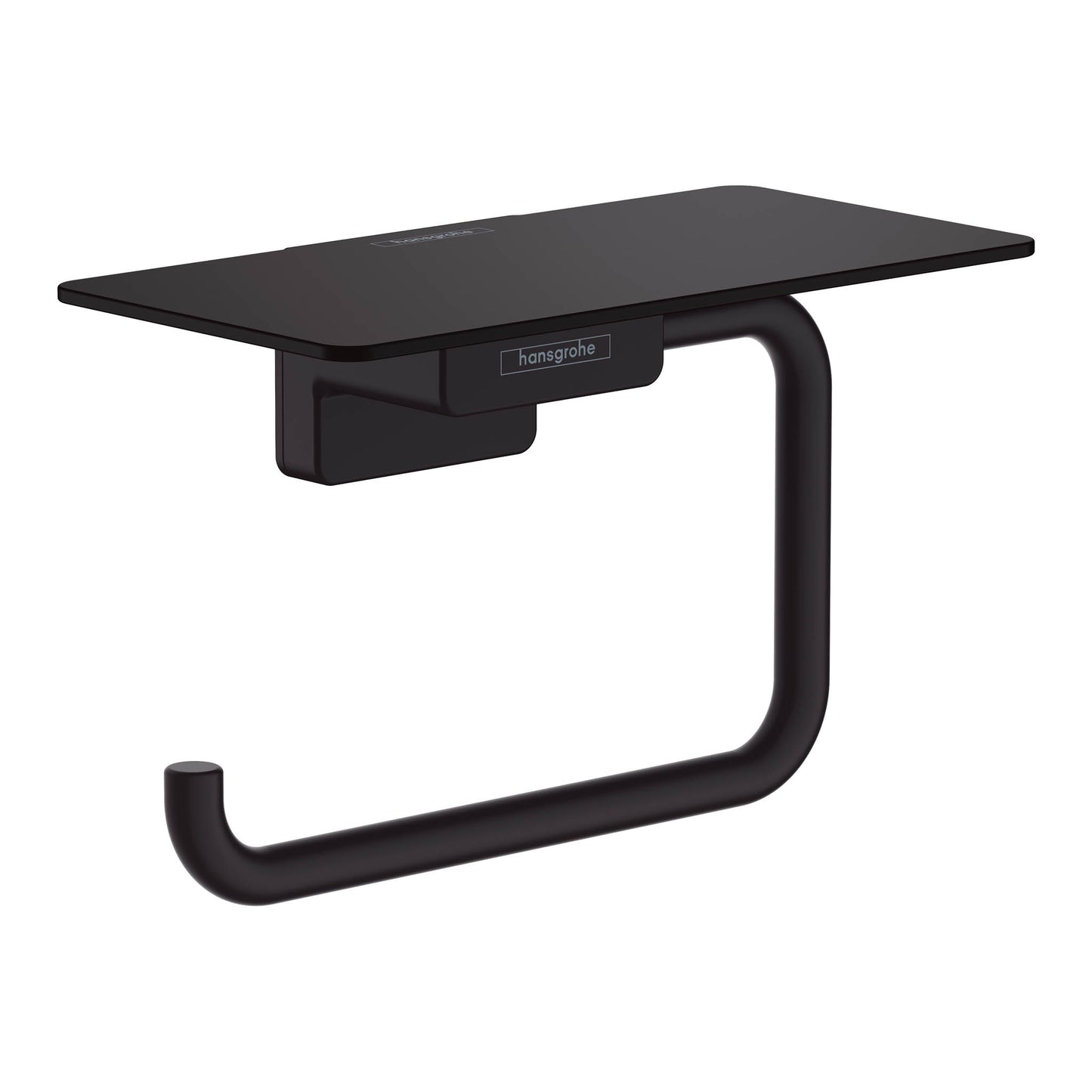 HANSGROHE 41772670 AddStoris Toilet Paper Holder with Shelf - Matte Black