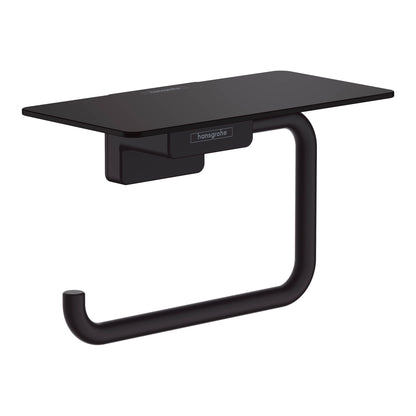 HANSGROHE 41772670 AddStoris Toilet Paper Holder with Shelf - Matte Black