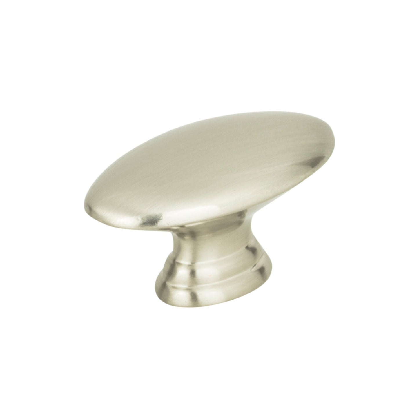 ATLAS A817-BN Egg 1 1/2" Length Oval Knob - Brushed Nickel