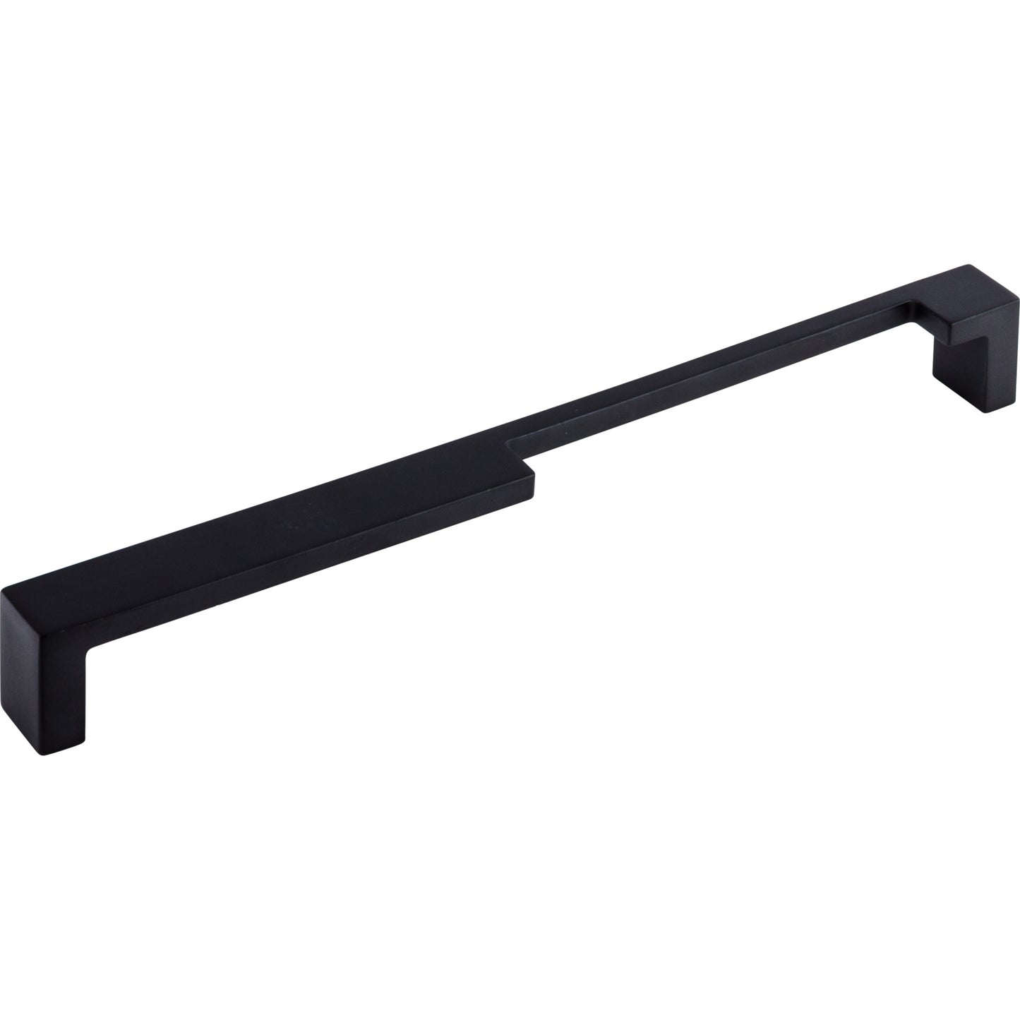 TOP KNOBS TK261BLK Modern Metro Notch Pull B 9" Center to Center Bar Pull - Flat Black