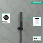 HANSGROHE 26867671 Rainfinity Baton Handshower 100 1-Jet, 1.75 GPM - Matte Black