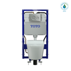 TOTO CWT4474547CMFGA#MS Washlet+ Rp Wall-Hung D-Shape Toilet With Rw Bidet Seat And Duofit In-Wall 1.28 And 0.9 Gpf Auto Dual-Flush Tank System - Cotton White