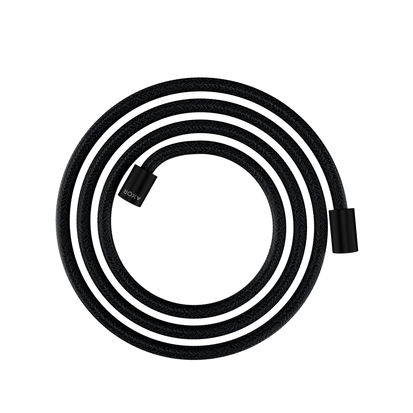 AXOR ShowerSolutions Textile Hose with Cylindrical Nut, 79" in Matte Black