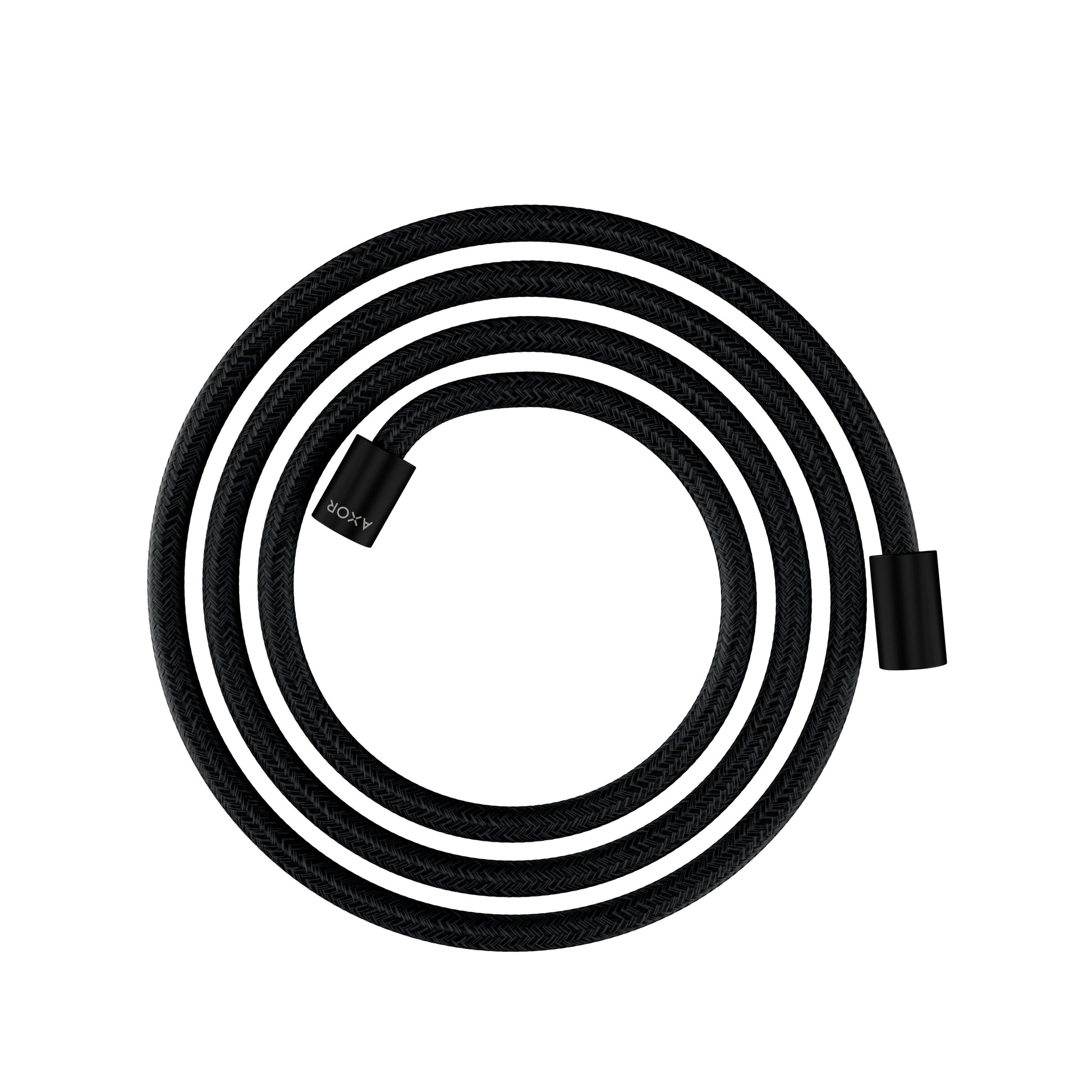 AXOR ShowerSolutions Textile Hose with Cylindrical Nut, 79" in Matte Black