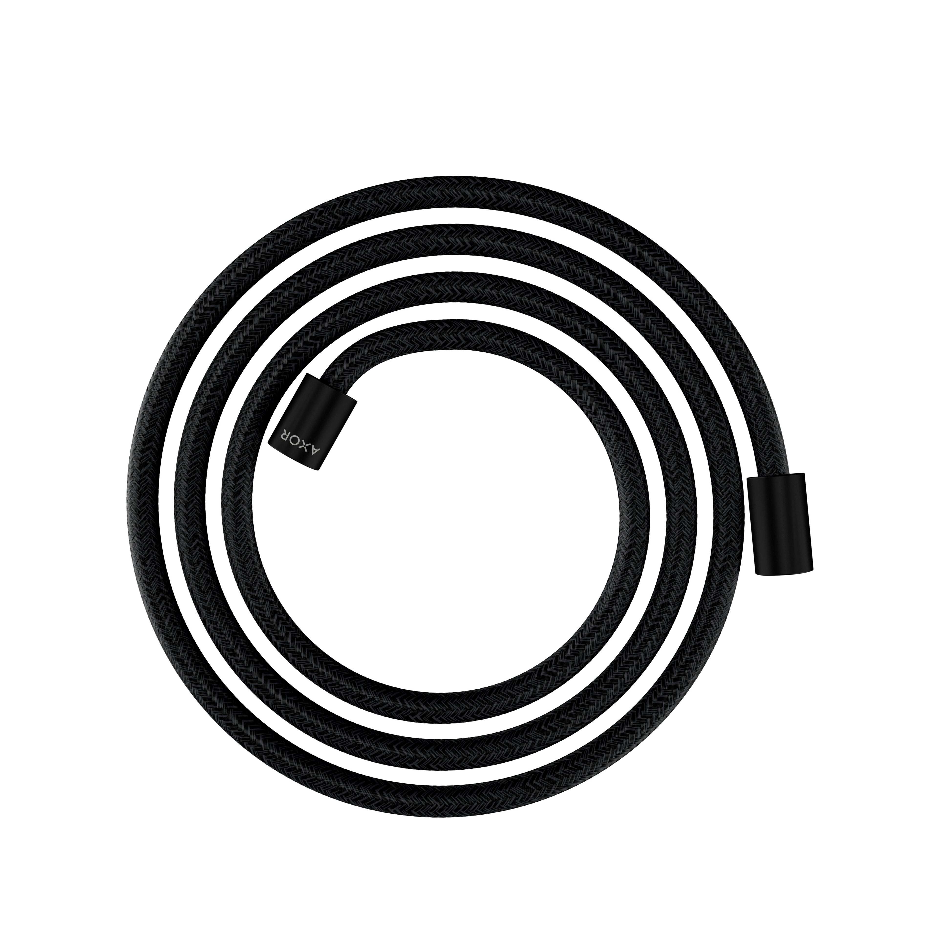 AXOR 28291670 Shower Solutions Textile Hose with Cylindrical Nut, 79" - Matte Black