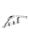AXOR 36413001 Citterio E 4-Hole Thermostatic Roman Tub Set Trim with 1.75 GPM Handshower - Chrome