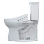 TOTO MW7863084CEFG#01 Drake Transitional Washlet+ Two-Piece Elongated 1.28 Gpf Universal Height Tornado Flush Toilet With C5 Bidet Seat - Cotton White