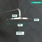 HANSGROHE 27474001 Raindance S Showerhead 240 1-Jet, 2.5 GPM - Chrome