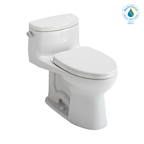 TOTO MS634124CEFG#01 Supreme Ii One-Piece Elongated 1.28 Gpf Universal Height Toilet With Cefiontect And Ss124 Softclose Seat - Cotton White