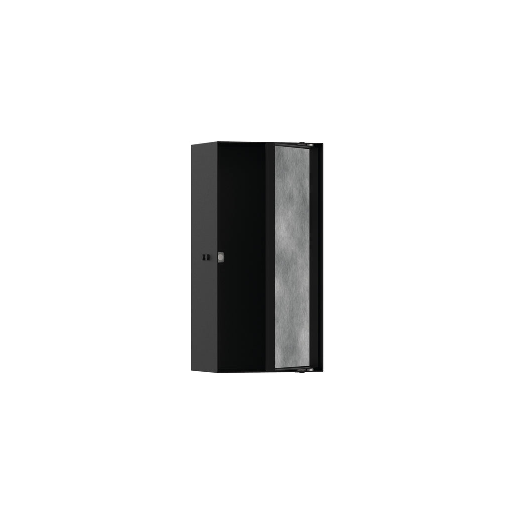 HANSGROHE 56082670 XtraStoris Rock Wall Niche with Tileable Door 12"x 6"x 4" - Matte Black