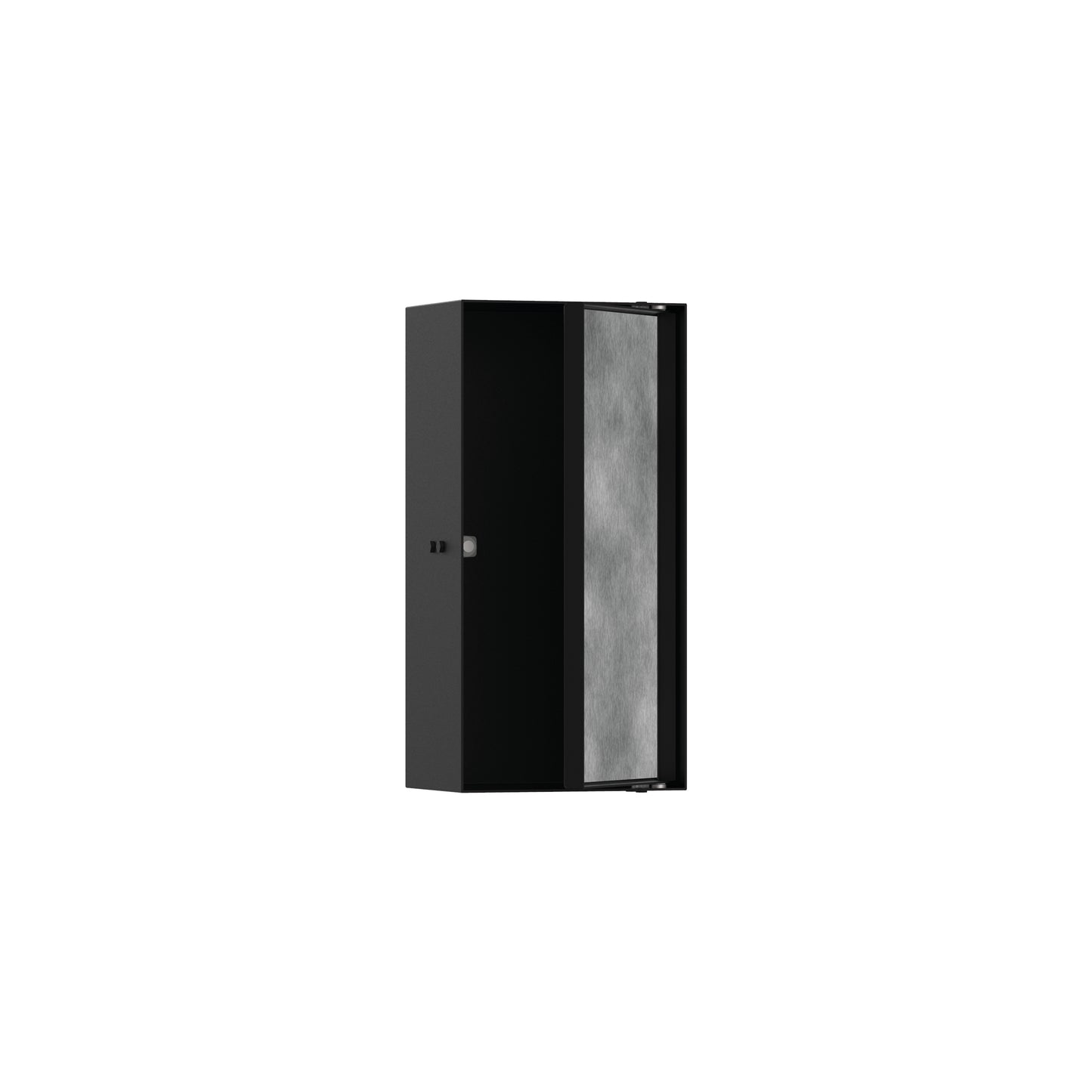 HANSGROHE 56082670 XtraStoris Rock Wall Niche with Tileable Door 12"x 6"x 4" - Matte Black