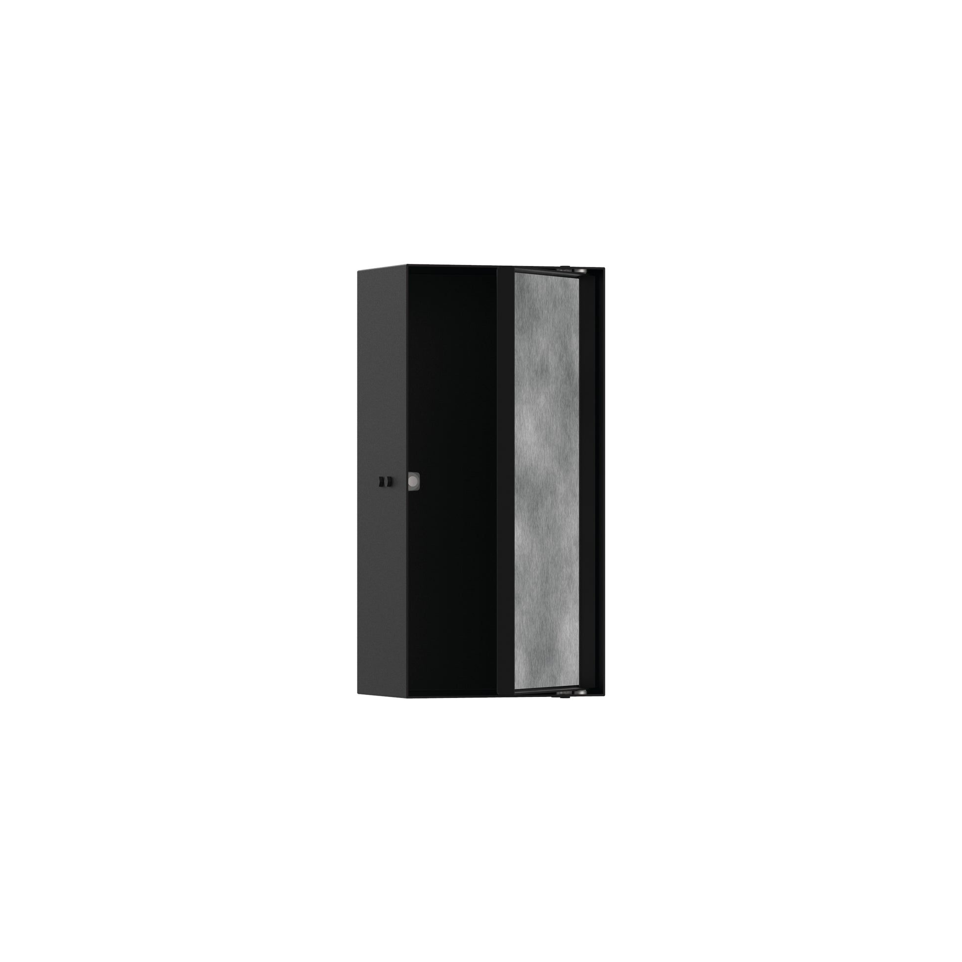 HANSGROHE 56082670 XtraStoris Rock Wall Niche with Tileable Door 12"x 6"x 4" - Matte Black