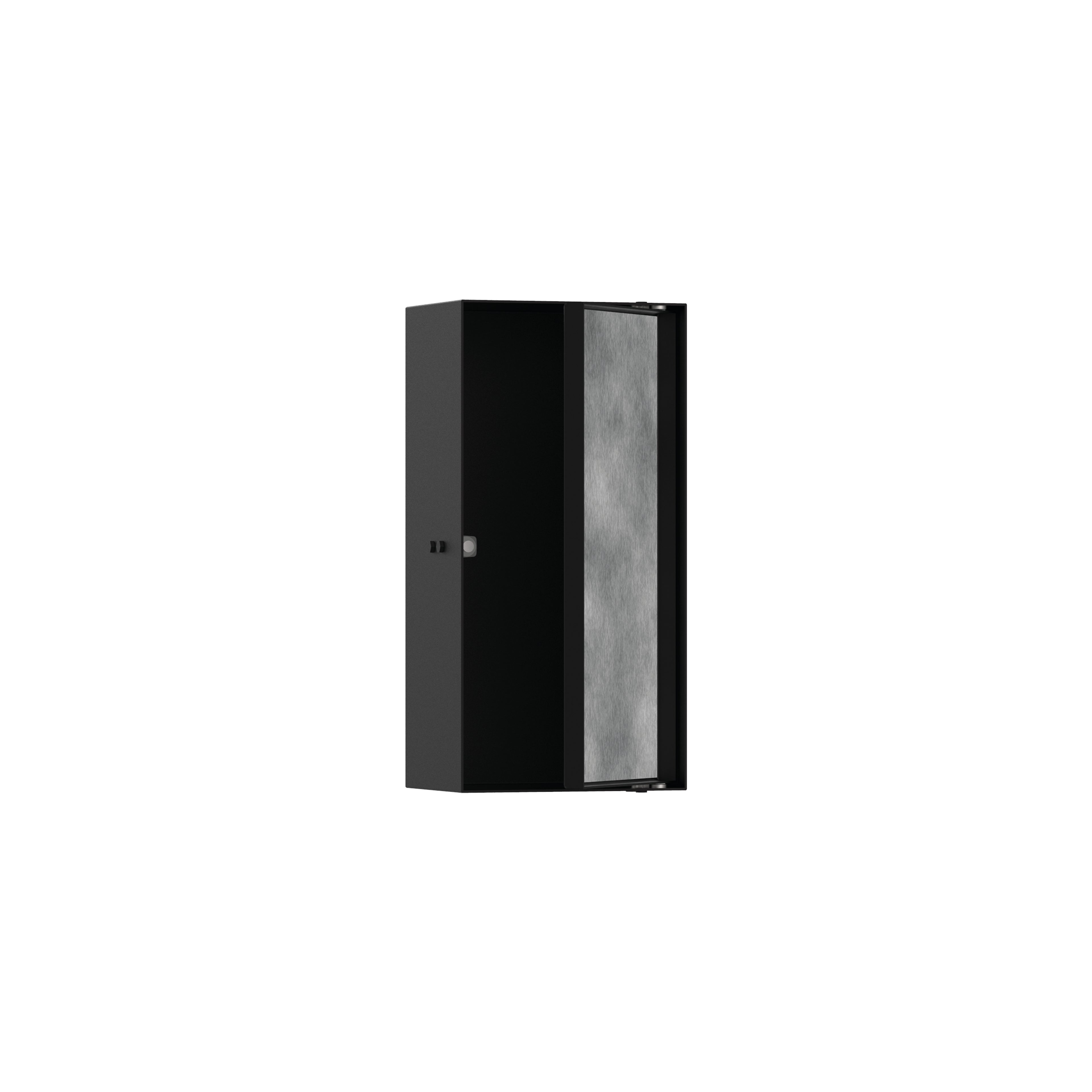 HANSGROHE 56082670 XtraStoris Rock Wall Niche with Tileable Door 12"x 6"x 4" - Matte Black