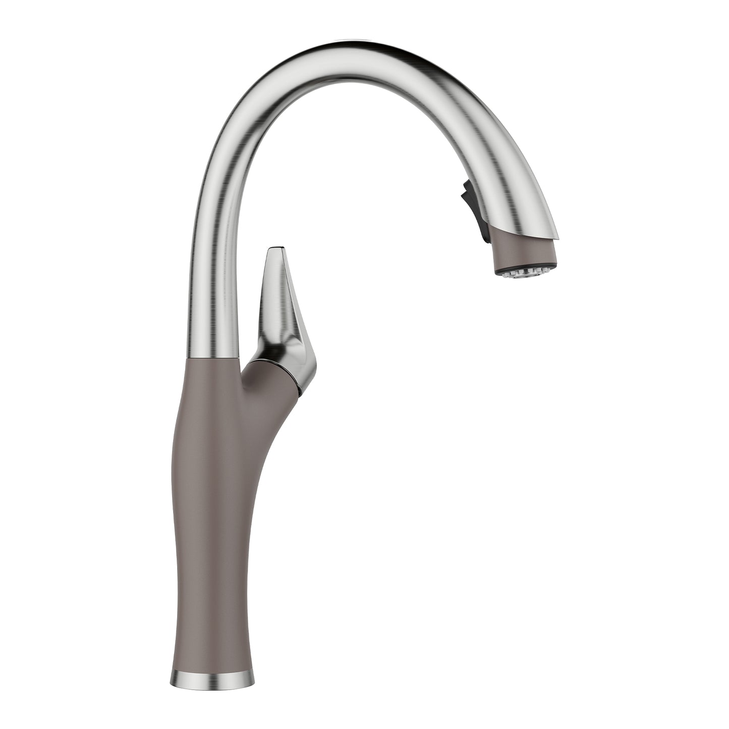 BLANCO 443039 Artona Artona Pull-Down Dual-Spray Kitchen Faucet - PVD Steel/Volcano Gray in Pvd Steel/Volcano Gray