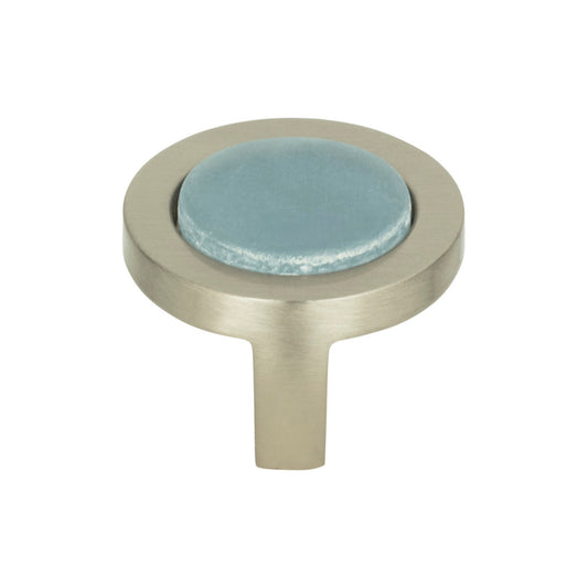 ATLAS 229-BLU-BRN Spa 1-1/4" Diameter Round Knob , Brushed Nickel