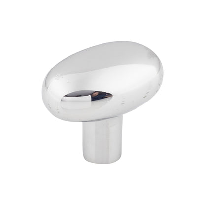 TOP KNOBS M2072 Aspen II Small Potato 1 9/16" Length Oval Knob - Polished Chrome