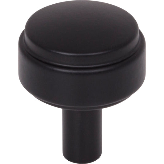 JEFFREY ALEXANDER 885MB Hayworth 1-1/8" Diameter Mushroom Knob - Matte Black