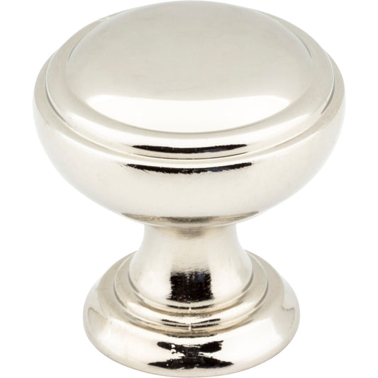 JEFFREY ALEXANDER 658NI Tiffany 1-1/4" Diameter Mushroom Knob - Polished Nickel