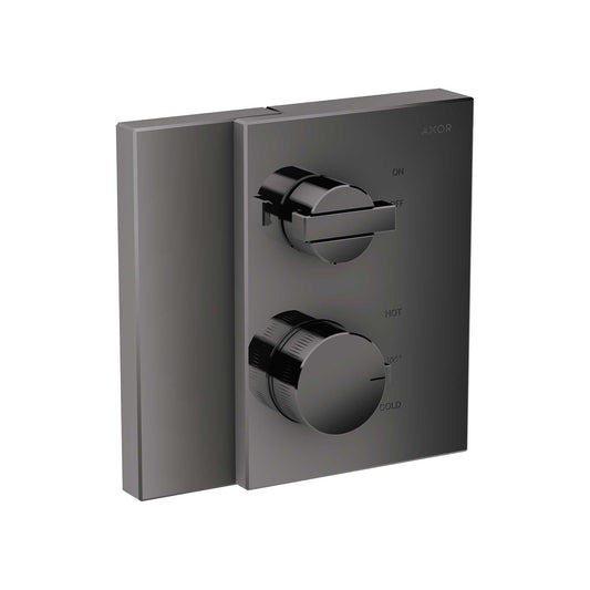 AXOR 46750331 Edge Thermostatic Trim with Volume Control - Polished Black Chrome