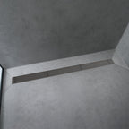 HANSGROHE 56125801 RainDrain Match Boardwalk Trim Boadwalk 47 1/4" with Height Adjustable Frame - Brushed Stainless Steel