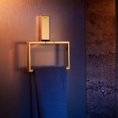 AXOR 42623990 Universal Rectangular Towel Ring - Polished Gold Optic