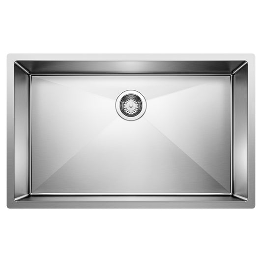 BLANCO 513686 Precision Precision R10 32" Single Bowl Undermount Stainless Steel Kitchen Sink in Satin Polish