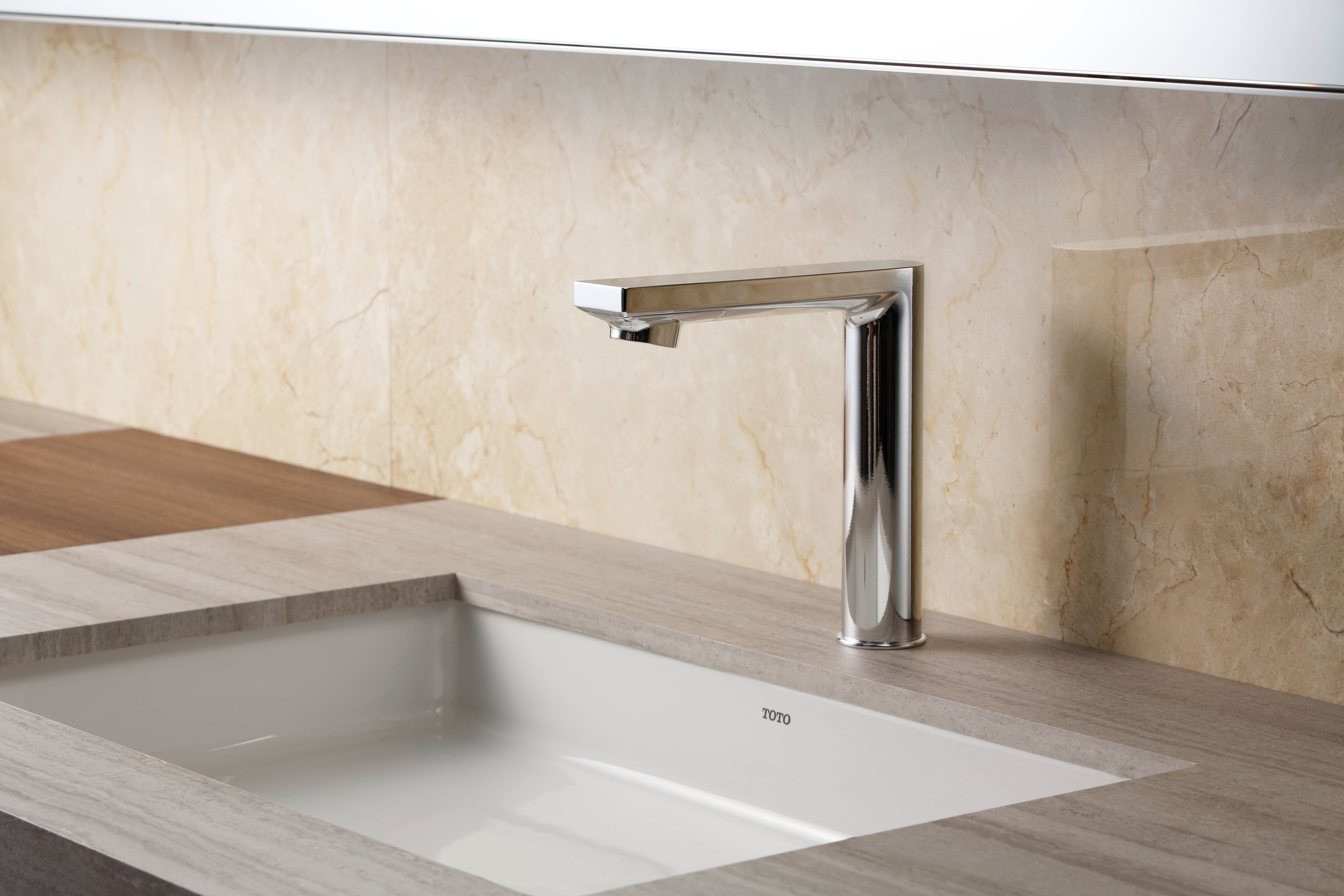 TOTO TEL1B3-D20EM#CP Libella M Ecopower 0.35 Gpm Electronic Touchless Sensor Bathroom Faucet With Mixing Valve - Polished Chrome