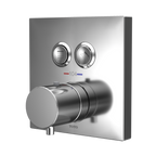 TOTO TBV02406U#CP Square Thermostatic Mixing Valve With 2-Function Shower Trim - Polished Chrome