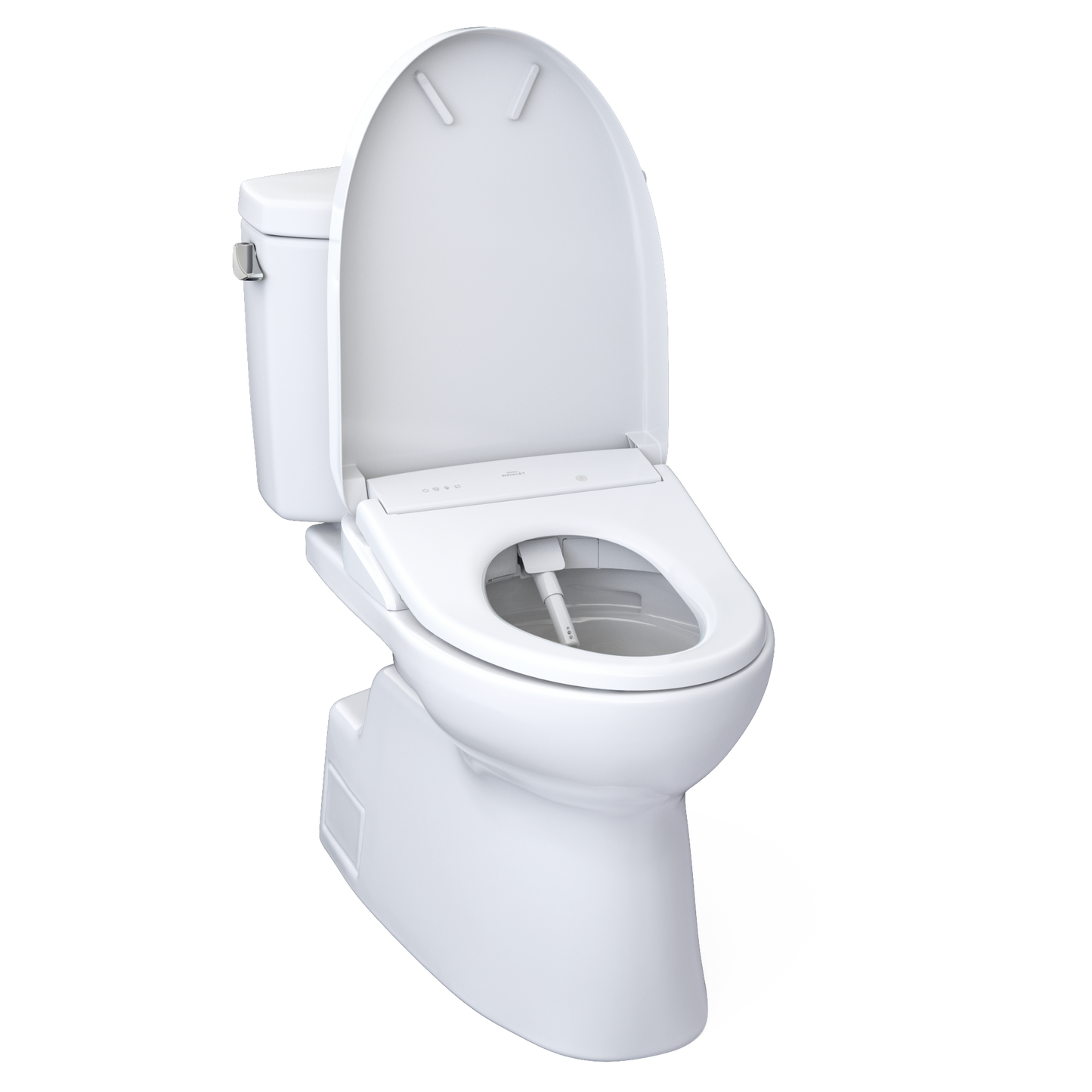 TOTO MW4744736CEFGA#01 WASHLET+ Vespin II Two-Piece Elongated 1.28 GPF Toilet with Auto Flush WASHLET+ S7A Contemporary Bidet Seat , Cotton White