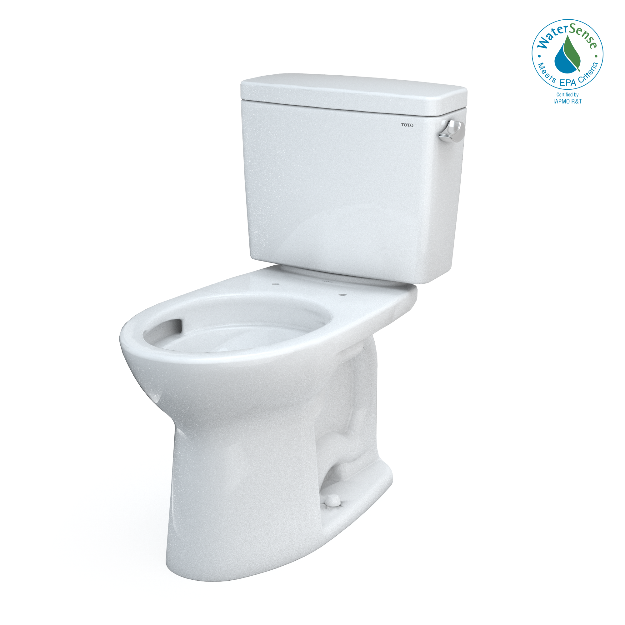 TOTO CST776CEFRG#01 Drake Two-Piece Elongated 1.28 Gpf Universal Height Tornado Flush Toilet With Cefiontect And Right-Hand Trip Lever - Cotton White