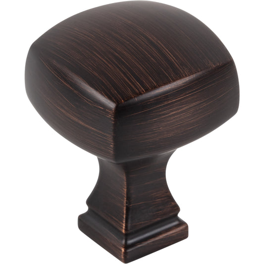 JEFFREY ALEXANDER 278DBAC Audrey 1-1/8" Diameter Square Knob - Brushed Oil Rubbed Bronze